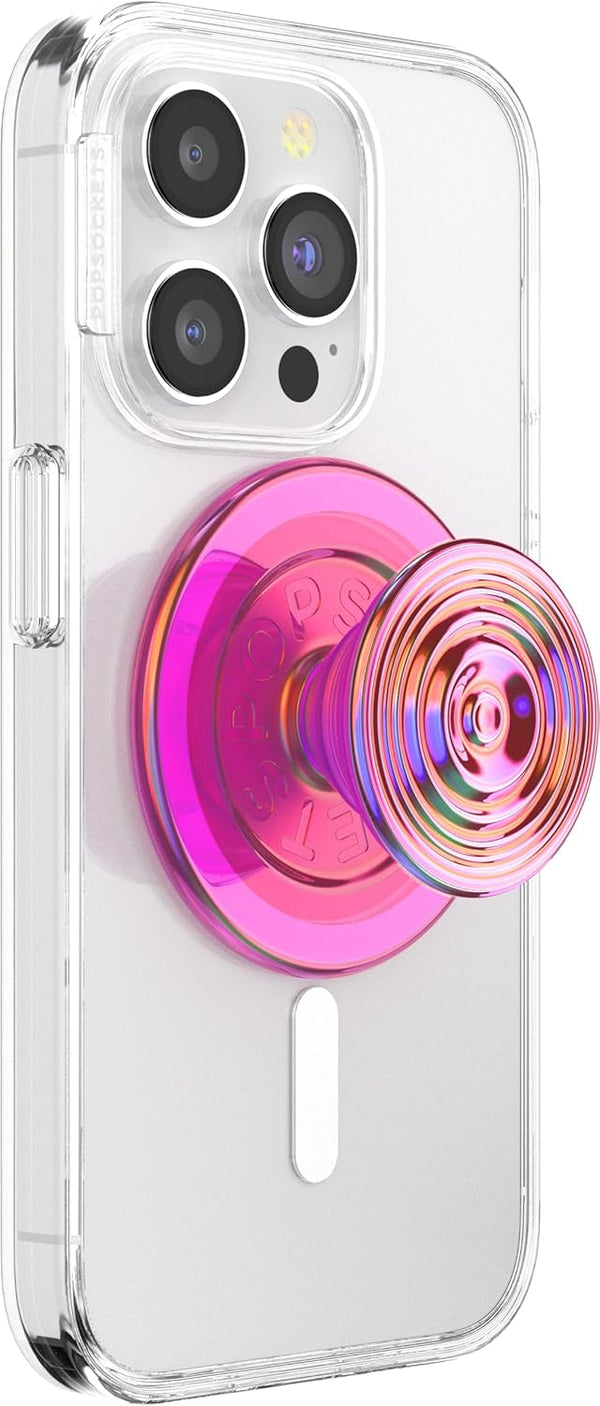 PopSockets Ripple Iridescent Absinthe Phone Grip Compatible with MagSafe, Wireless Charging Phone Holder