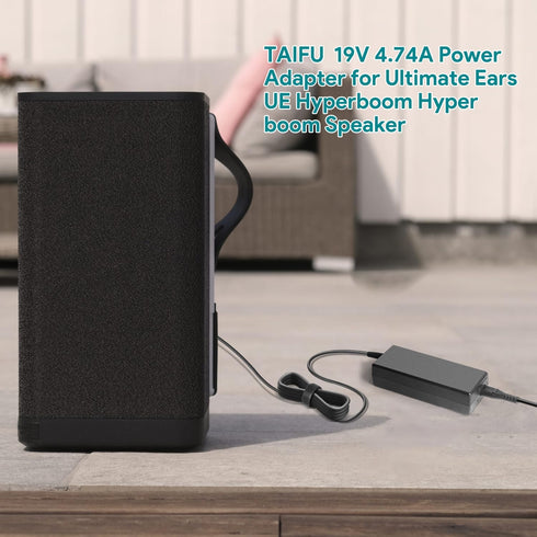 for Hyperboom Charger, TAIFU 19V AC Adapter for Ultimate Ears Hyperboom Portable Bluetooth Speaker S00175 884-001085 984-001591 984-001689 DSA-90PFE-19 2 190474 534-000854 Power Supply Cord