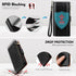 Antsturdy Wallet Case for iPhone 13 Pro Max, RFID Blocking PU Leather Flip Cover with Wrist Strap and Zipper Credit