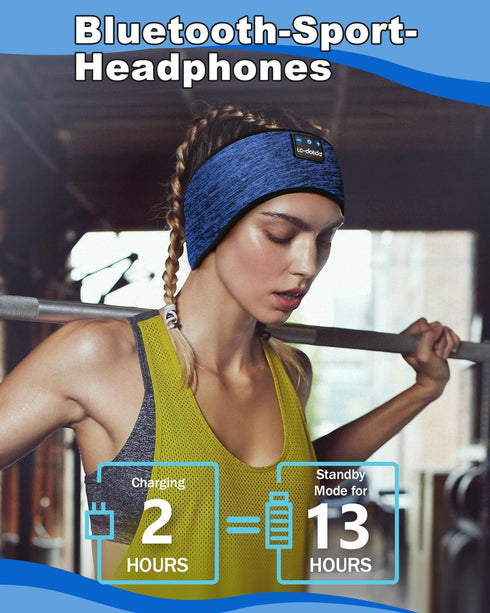 LC-dolida Wireless Bluetooth Headphones, Ultra-Thin Sports Earphones for Women, Perfect for Yoga and Workout