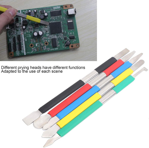 Hilitand 5pcs Dual Ends Metal Spudger Set - Professional Pry Opening Tool Kit for Mobile Devices