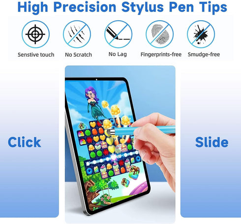 GUUGEI (20 Mesh Fiber Stylus Pen Replacement Tips Pcs) for Capacitive Touch Screen, High Sensitivity, Soft, No Scratch