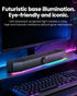 TONE JOY 2.0 3.5mm Computer Speakers for Desktop, Channel PC Speakers with Bottom Glow LED Light, Clear Sound Soundbar