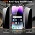 3+3 Pack Privacy Screen Protector for iPhone 14 Pro Max 6.7-Inch with Camera Lens Protector, Anti Spy Tempered Glass