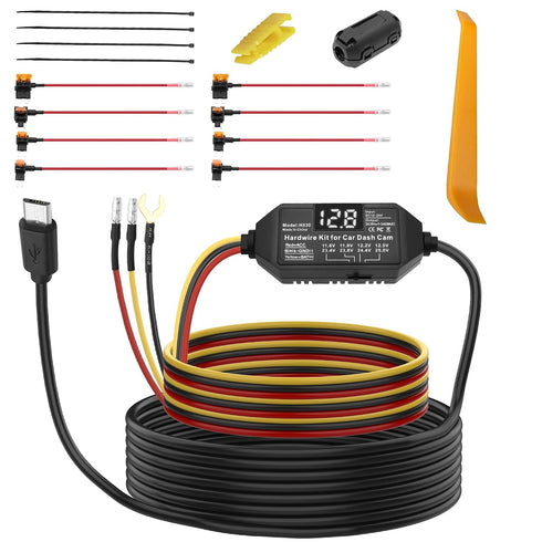 MEIRIYFA Dash Cam Acc Hardwire Kit Micro USB Hard Wire Kit Fuse
