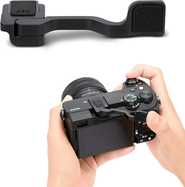 Foldable A6700 Thumb Up Grip for Sony A6700 Camera, Aluminum Alloy Metal with Hot Shoe Cover Protector