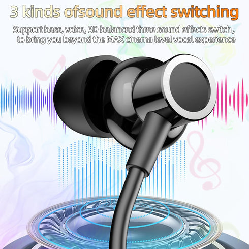 6.0 100 PlaytimeIPX7 Kinobo Neckband Bluetooth Headphones, Bluetooth Hours Sports Waterproof Earbuds with Microphone