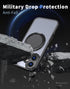 HCXLYP 17 360 2 17 for iPhone Case with Magnetic Stand, Compatible with MagSafe, with Tempered Glass Film