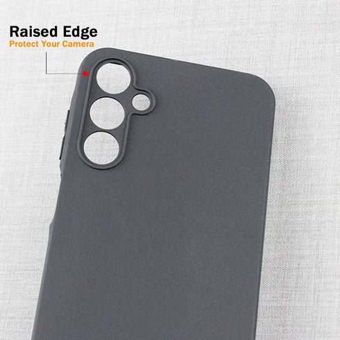 TENOC Phone Case for Samsung Galaxy A15 5G, Black Anti-Fingerprint Protective Bumper Matte Cover