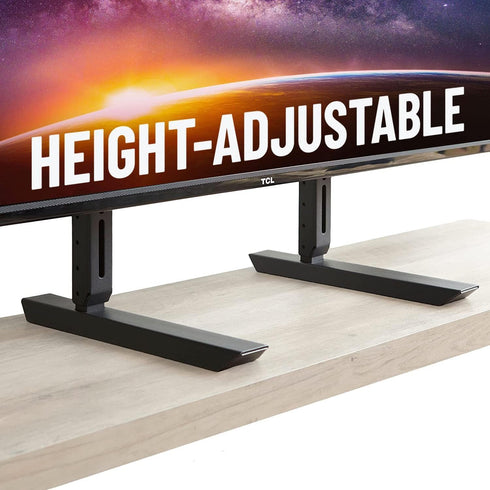 ECHOGEAR Universal Large TV Stand, Height Adjustable Base for TVs up to 77", Wobble-Free Replacement Stand