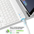 KENKE iPad 6/5th Generation Case with Keyboard, 9.7 Inch Detachable Wireless Bluetooth Case (Gray)