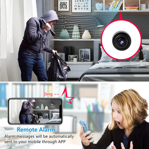 Smallest Wireless WiFi Camera, HD1080P Mini Security Camera with Night Vision, Motion Detection, Cloud Storage