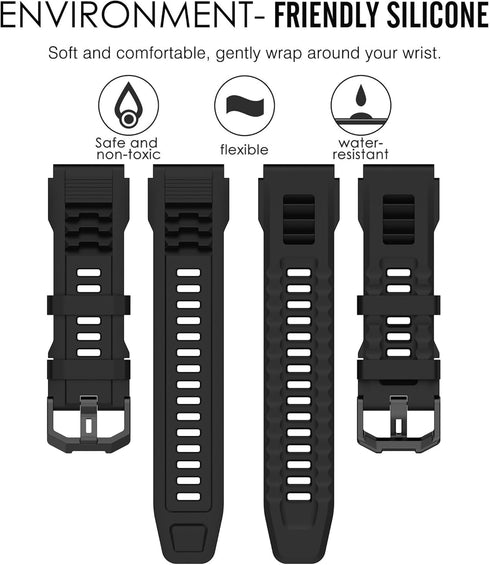 Soft Silicone Replacement Band for Amazfit T-Rex Ultra, Band for Amazfit T-Rex Ultra Smartwatch (No Tracker,