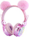 Kids Bluetooth Headphones with Microphone, LED Light Up Wireless Girls Headphones for School and Travel