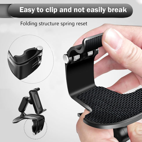 Downhill 1 360 4-7 Inch PC Car Dashboard Cell Phone Holder, Degree Rotation Dashboard Phone Holder, Multifunctional Sun
