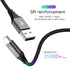 3-Pack USB-C Cable 3ft, 3A Fast Charging, Nylon Braided, Compatible with iPhone 15 Series, Galaxy S20/S10/S9, PS5
