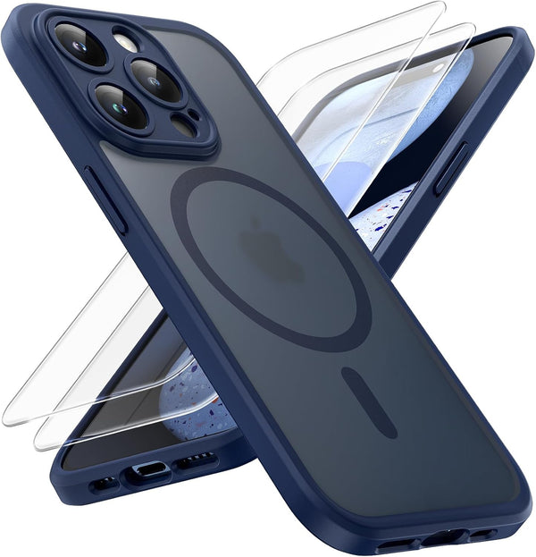 Shopify SEO Optimized:
iPhone 15 Pro Case - TOCOL 3 in 1 Magnetic, Blue, Military Grade, Full Camera Protection,