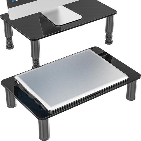 Hemudu 2 Pack Computer Monitor Stand Riser with Height Adjustable Multi Media
