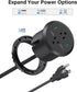 Jgstkcity Grommet 3-inch Hole,40W 2 20W 2 Outlets,4 Desk,6ft Desktop Power Total Fast Charging Station, PD USB C