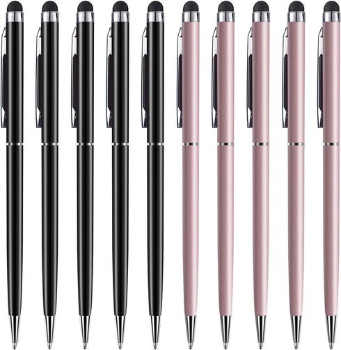 anngrowy Stylus Pens for Touch Screens, Universal 2 in 1 Ballpoint Pen for iPad, iPhone, Tablets, Laptops, Samsung