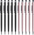 anngrowy Stylus Pens for Touch Screens, Universal 2 in 1 Ballpoint Pen for iPad, iPhone, Tablets, Laptops, Samsung