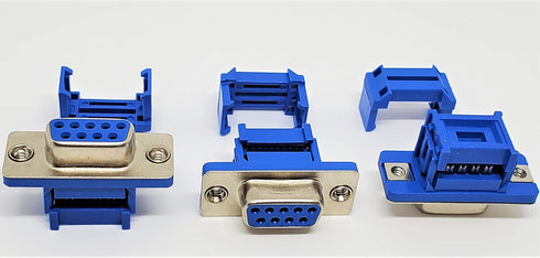 PC Accessories Connectors Pro 10-Pack - 2.54mm DB9 Female IDC Crimp Connector for 1.27mm Flat Ribbon Cable