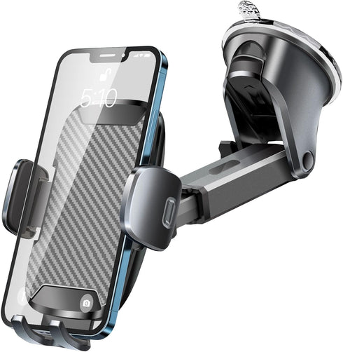 Phone Holder Mount for Car with Strong Suction, Hands-Free Universal Cell Phone Mounts for Dashboard/Windshield
