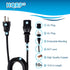 HQRP 10ft AC Power Cord for ION Block Rocker, Block Party, Live, Job Rocker, Pathfinder Explorer Bluetooth Speaker, UL