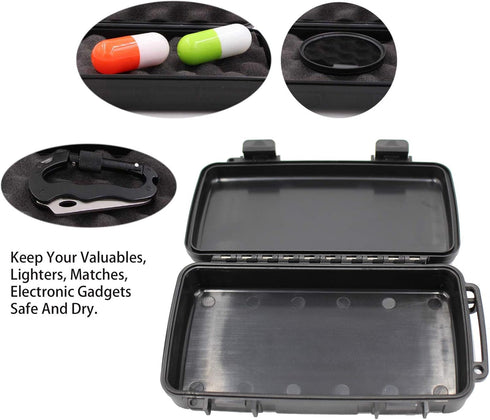 MOOCY 8" Hard Case with Pluck Foam Insert, Watertight Padded Plastic Box for Tools and Glass Testing Equipment