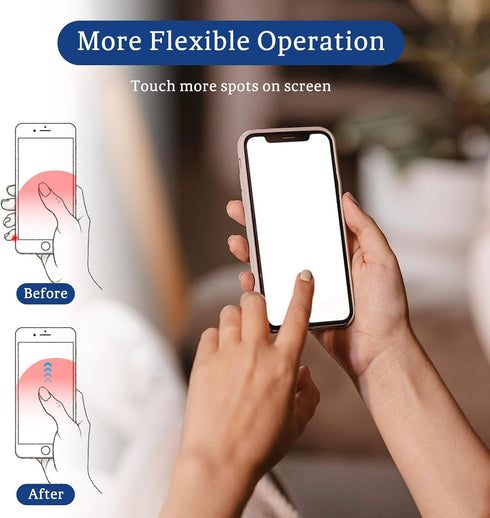 Molain 6Pcs 360 Transparent Phone Ring Grips Holder, Degree Rotation Ring Holder for Phone Case Cell Phone Tablet Case