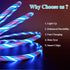 Micro USB Cable Android Charger, 6.6FT LED Light Up Glowing Fast Charging Cord for Android Devices, Green