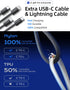 LISEN 90W USB C Car Charger, Fast Charging for iPhone 16/15 Pro Max, Dual PD 45W Port, Super Fast Adapter with 2 Cables