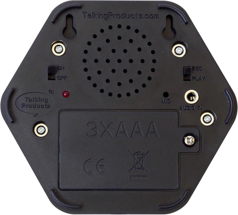 Talking Products Voice Recordable Sound Button, 80 Seconds, Black, Personalised Classroom Buzzer