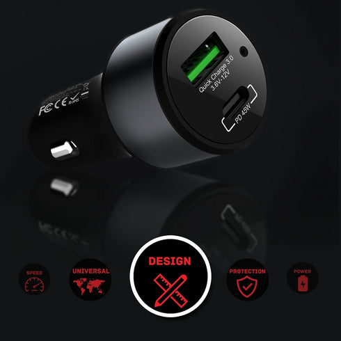 LinkOn 63W Car Charger, 45W USB-C PD3.0 PPS and 18W USB-A QC3.0 Compatible with MacBook Air, iPhone Xs/Max/XR/X/8,