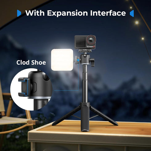 SMALLRIG 7.8-21.6in 360 5 Pro/4, 1/4-20" 13/12/11, 5435 Action Camera Selfie Stick Tripod, Extendable, Ball Head, Cold