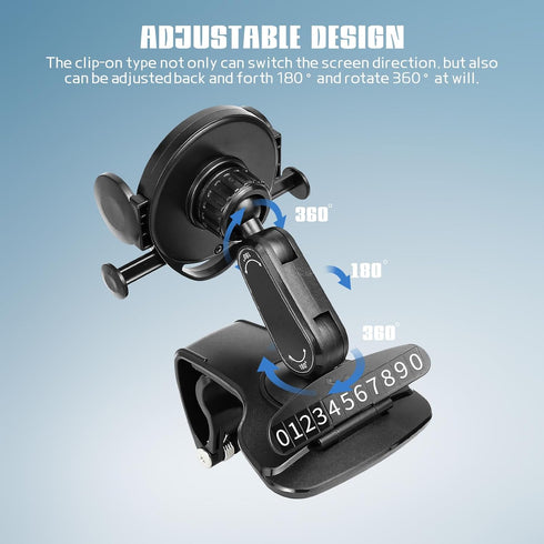 Hovom Phone Holder for Car Vent, Adjustable Car Phone Mount, Auto-Locking Car Air Vent Cell Phone Holder, Stable