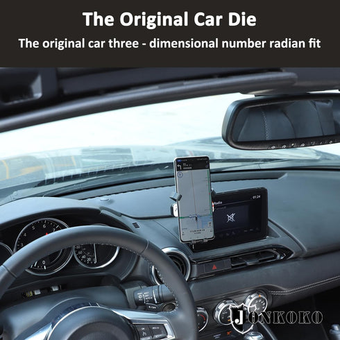 Car Navigation Screen Mobile Phone Holder for Mazda MX-5 ND 2015-2023, Handsfree Center Console Navigation Screen