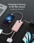 VRURC Portable Charger Power Bank, 10000mAh, 22.5W Fast Charging, Built-in USB-C Cable, Compatible with iPhone 15, Pink