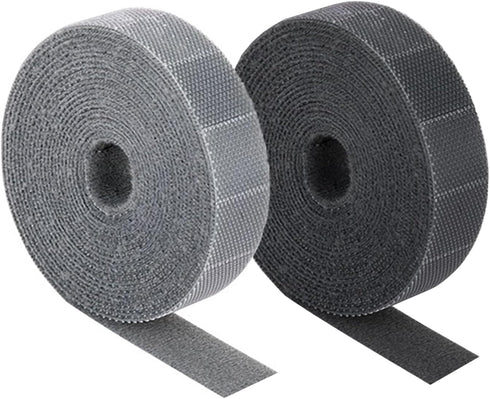 YUDANSI 2PC 16ft Hand Tear Self Adhesive Cable Straps, 0.6 inch Wide Free Cut Length Cord Organizer, Fastening Cable