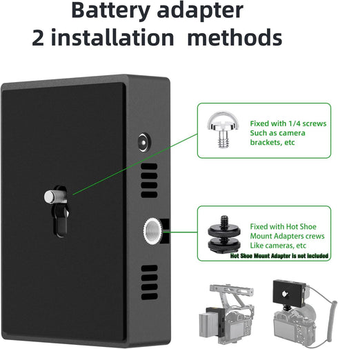 F1TP 12V/16.8V/5V NP-F Battery Mount Plate with D-Tap & USB Output, Compatible with Sony NP-F Series Batteries, Power