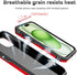 SunStory iPhone 15 Plus Case, Red with HD Screen Protector, Slide Camera Cover & Rotated Ring Kickstand, Military-Grade