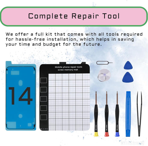 iPhone 14 Bluetooth Antenna Signal Flex Cable Replacement, Wireless Antenna Flex Connection Part with Repair Tool Kit