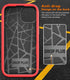 Diverbox Heavy Duty iPhone 15 Case (Red) - Shockproof, Dropproof, with Tempered Glass Screen Protector, 6.1 inch.