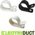 1.25" Electriduct Heavy Duty Nylon Cable Clamps Mounting Wire Clips - 10pcs, Black