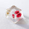Custom Resin Artisan Escape Keycaps (OEM, R4) for Cherry MX Gaming Mechanical Keyboards, Transparent Flower
