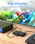 2 16:9/4:3 1080P Sega/Xbox/PS1/PS2/PS3/WII/N64/VHS, Port RCA to HDMI Converter, Dual AV to HDMI Converter Supports