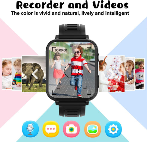 Retysaz Kids Smart Watch, 24 Game Smart Watch for Kids, Fashion Smartwatches for Children 3-14, Great Gifts for Girls