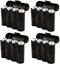 4 Pack AA/AAA/CR123A Black Battery Holder Storage Cases