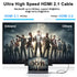 8K 4K 3.3FT, 2.1 8K@60Hz, 4K@120Hz 144Hz 48Gbps TV/PS5/HDTV/Blu-ray Thsucords HDMI Cable High Speed Braided HDMI