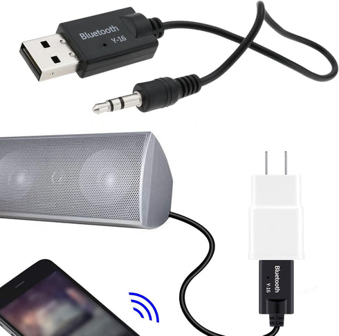 Create idea 2Pcs USB Bluetooth to AUX Cable Receiver 3.5mm Adapter Compatible with Mini Cooper Gen 2 3 R56 R55 F56 F55
